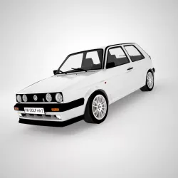 VW Golf 2 Angry rabbit street racing 3D model