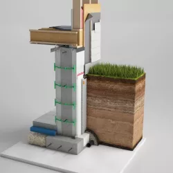 Wall Cross Section Insulation 3D model