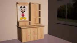 wooden dressing table 3D model