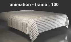 100 Frames Animated Bed Cover 3D model