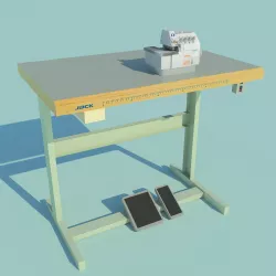 3D model Industrial overlock  3D model