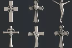 3d STL models for CNC cross set 4 3D model