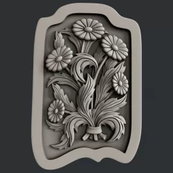 3d STL models for CNC flower 3D model