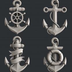 3d STL models for CNC marine anchor 3D model