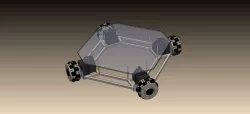 4WD Robot Omni Wheel at 45 Degree