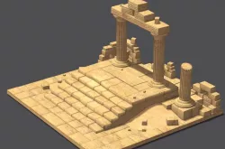 Ancient desert ruins 3D model