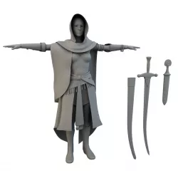 Arabian Secret 3D Woman Costume model Low-poly  3D model
