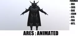 Ares Animated Low-poly  3D model