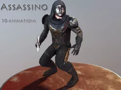 Assassino Low-poly  3D model