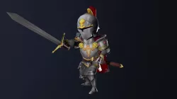 Asset - Character Plate - Models and Animation Low-poly  3D model