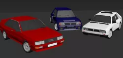 B Group Rally Car Collection vol1 Low-poly  3D model