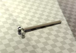 Ball Pein / Ball Peen Hammer - wooden handle, cast head