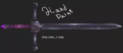 bastard sword Low-poly  3D model