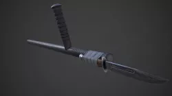 Bayoneted Tonfa Low-poly  3D model
