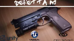 Beretta M9 Low-poly  3D model