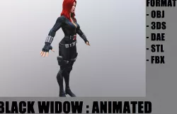Blackwidow Low-poly  3D model