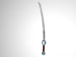 Blue Ruby Blade 3D model