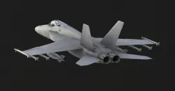 Boeing F18E Super Hornet Low-poly  3D model