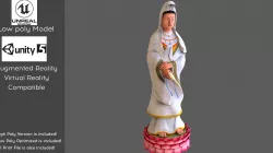 Buddha High Detailed Low Poly 3D Model AR VR 3D print and Games Low-poly  3D model