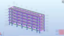 Building Structure Basic Model Revit Structure-Robot Structure 3D model