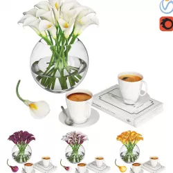 Calla Flowers 3D model