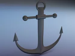 Cartoon Anchor 3D model