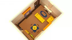 Cartoon Living Room Middle-Class 3D model