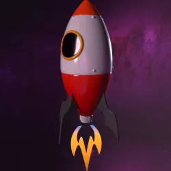 Cartoon Rocket 3D model