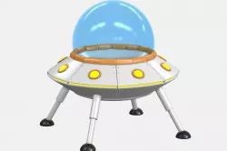 Cartoon UFO V2 Low-poly  3D model
