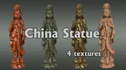China Statue Low-poly  3D model