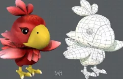 Chocobo Bird Low-poly  3D model