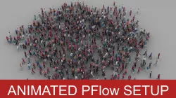 Crowd Pflow setup 3D model