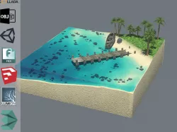 Cube Beach 3D model