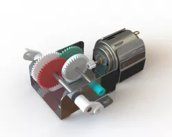 ELENCO 2-IN-1 GEAR MOTOR ASSY  MODEL# 21-130.SLDASM