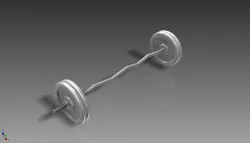 EZ-bar with weights