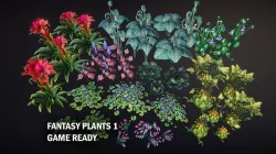 Fantasy plants 1 Low-poly  3D model
