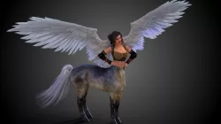 Female Centaur Winged Unicorn 3D model