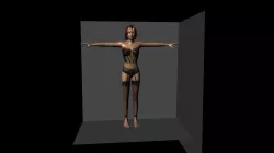 female obj fbx mb ma dae files Low-poly  3D model