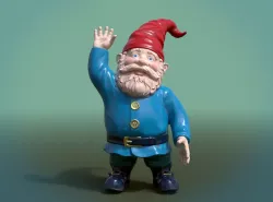 Garden Gnome PBR Low-poly  3D model