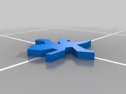 Gecko Lizard shape - Escher style puzzle piece