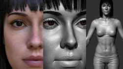 Girl full body Zbrush 3D model