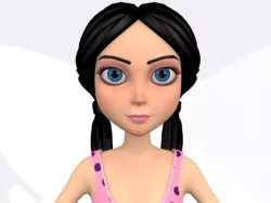girl toon 3D model