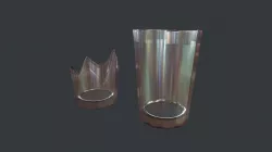 Glass and Broken Glass Low-poly  3D model