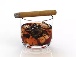 Glass of Whiskey / Cigar