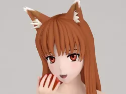 Horo anime girl pose 04 3D model
