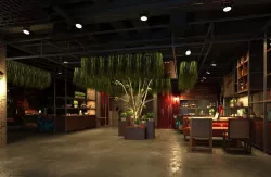 Industrial modern resturant 3dmax modeling vray rendering 3D model