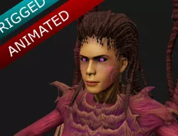 Kerrigan - Low Poly - Rigged - PBR Low-poly  3D model