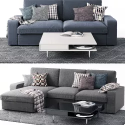 Kivik Ikea set of two sofas 3D model