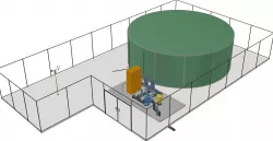 LARGE IRRIGATION STORAGE TANK & PUMP SET