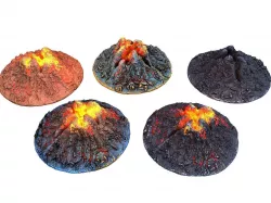 Lava Crater HD Low-poly  3D model